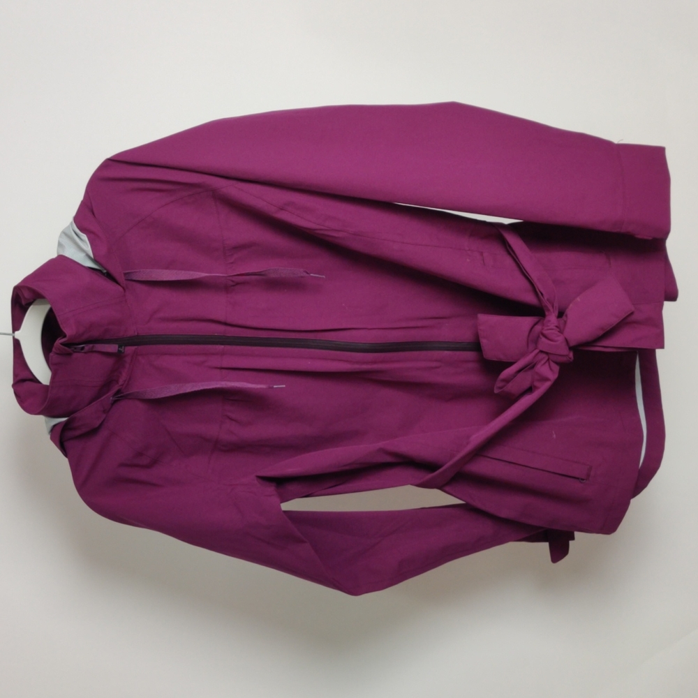 Prana Women jacket waterproof lightweight hiking hoodie casual sz L purple